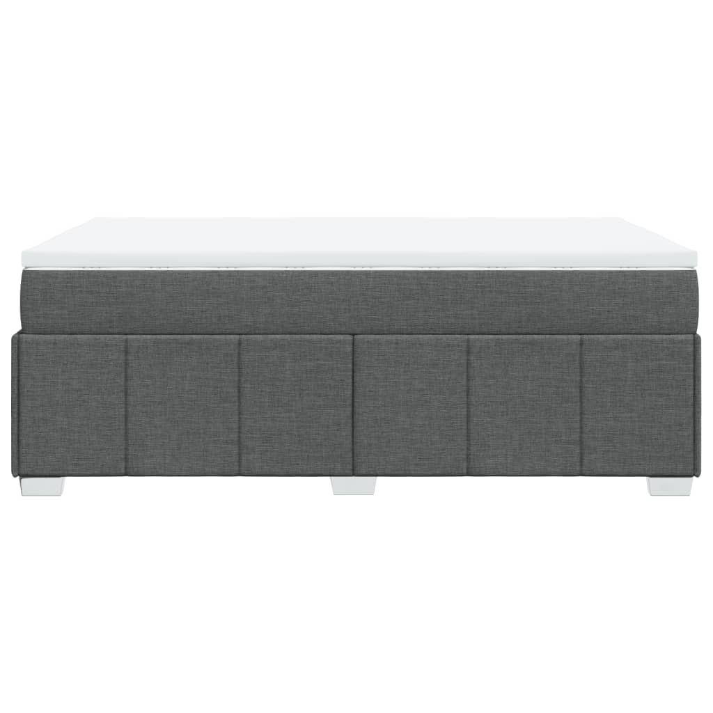Box Spring Postel S Matrací Tmavě Šedá 120X190 Cm Textil