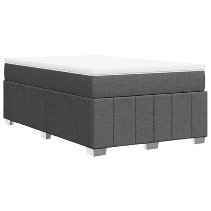 Box Spring Postel S Matrací Tmavě Šedá 120X190 Cm Textil