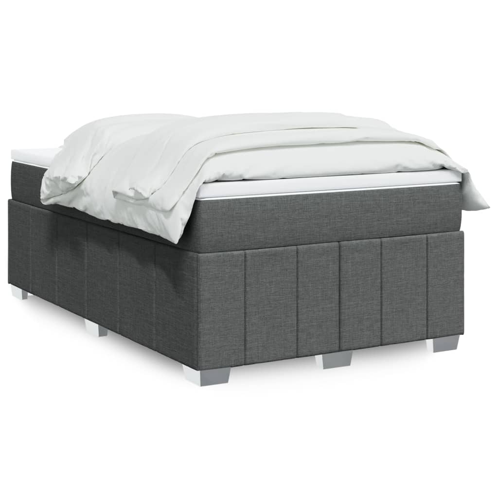 Box Spring Postel S Matrací Tmavě Šedá 120X190 Cm Textil