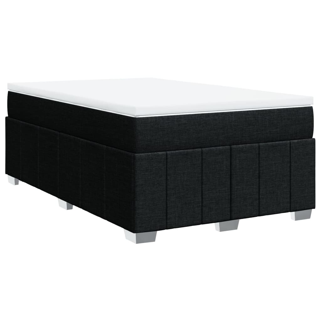 Box Spring Postel S Matrací Černá 120X190 Cm Textil