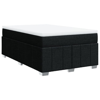 Box Spring Postel S Matrací Černá 120X190 Cm Textil
