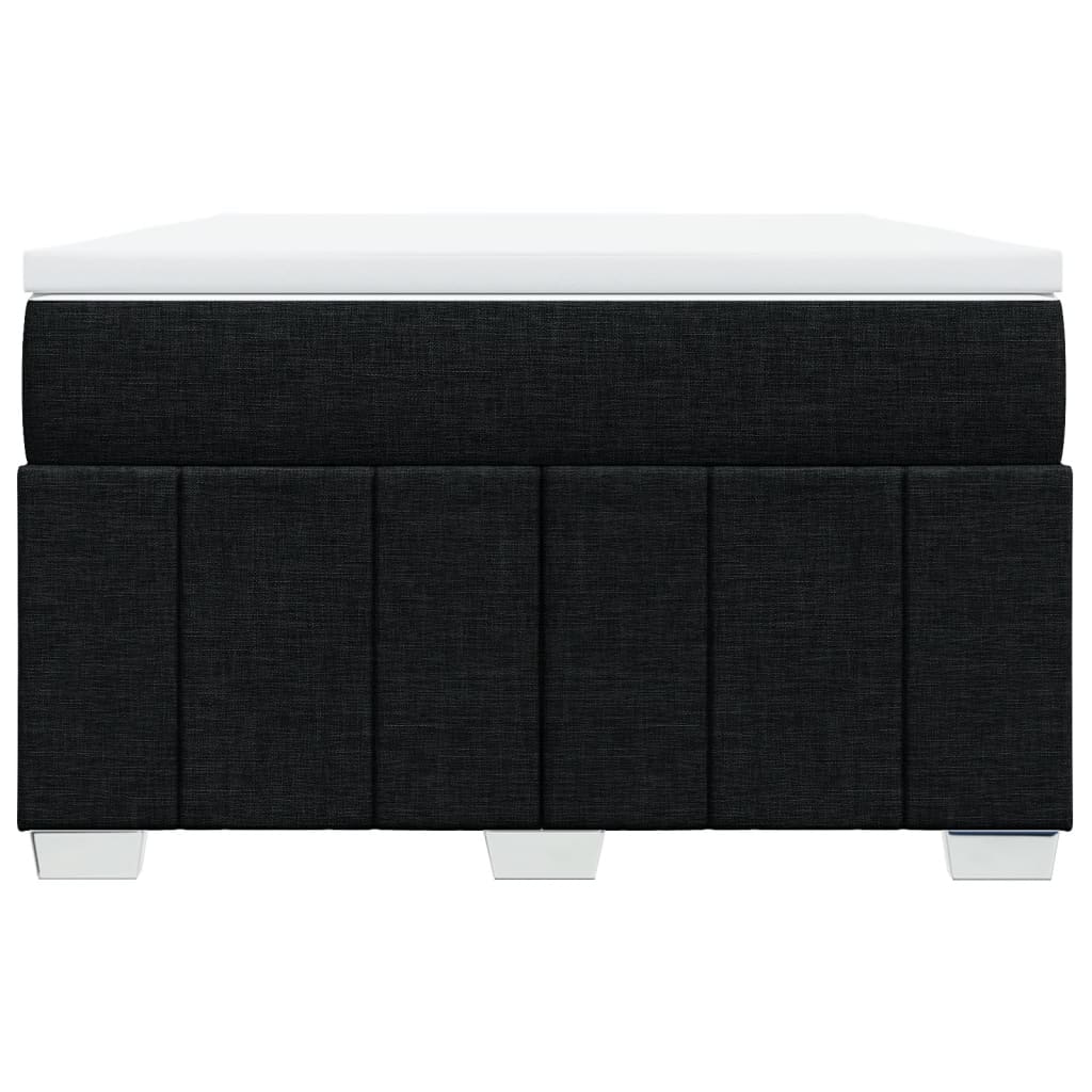 Box Spring Postel S Matrací Černá 120X190 Cm Textil