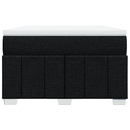 Box Spring Postel S Matrací Černá 120X190 Cm Textil
