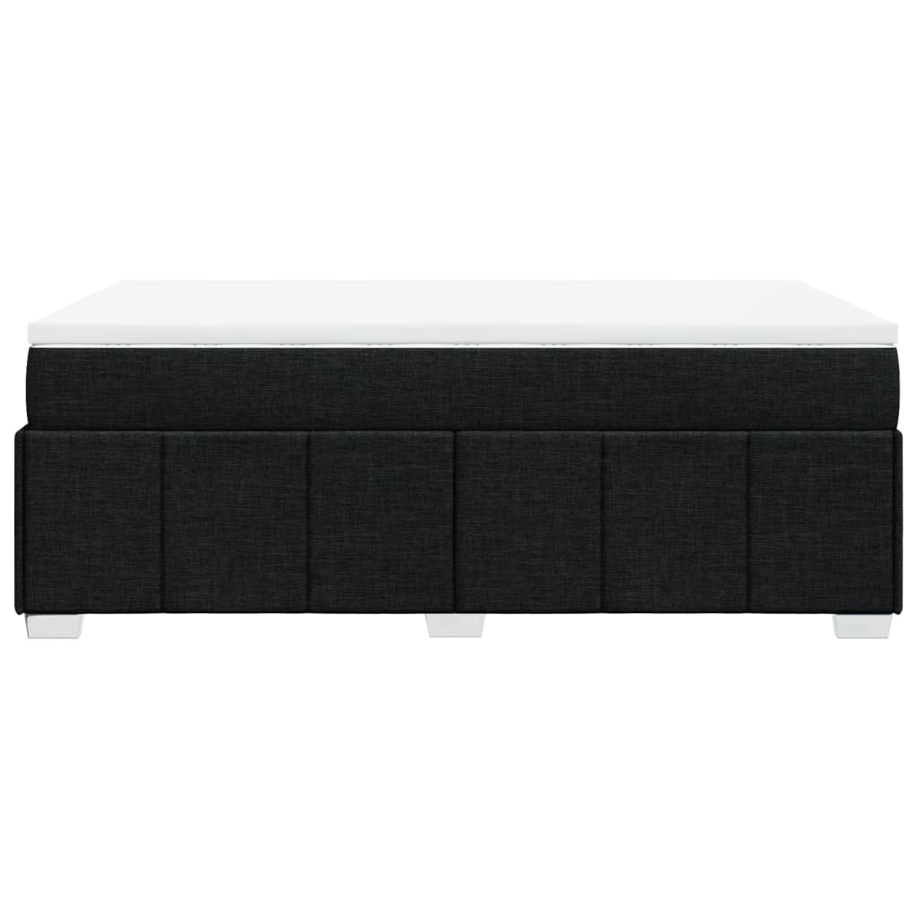 Box Spring Postel S Matrací Černá 120X190 Cm Textil