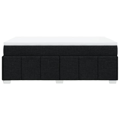 Box Spring Postel S Matrací Černá 120X190 Cm Textil