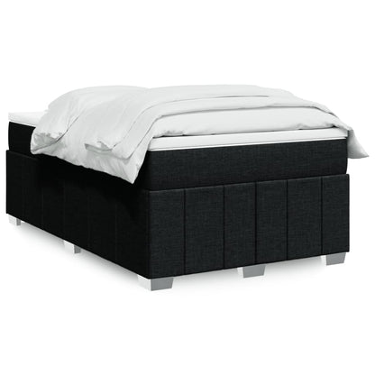 Box Spring Postel S Matrací Černá 120X190 Cm Textil