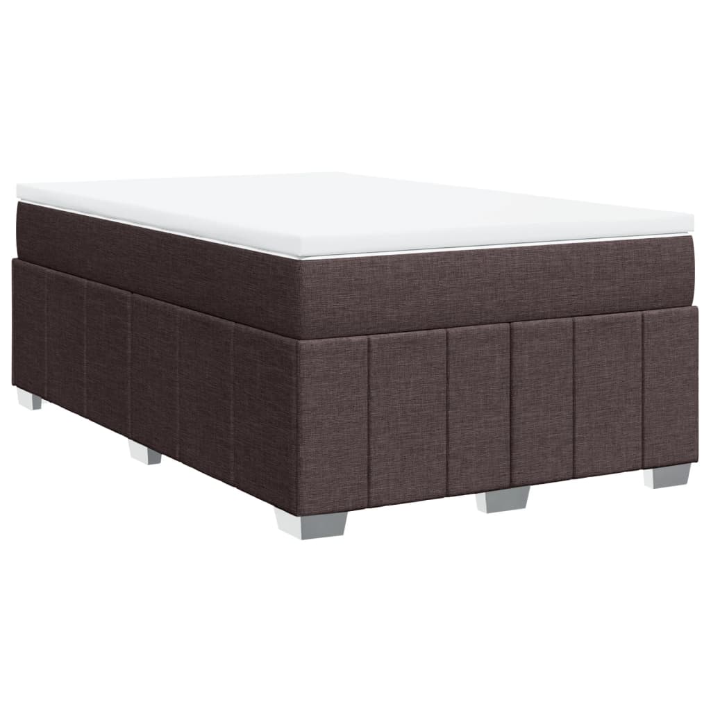 Box Spring Postel S Matrací Tmavě Hnědá 120X190 Cm Textil