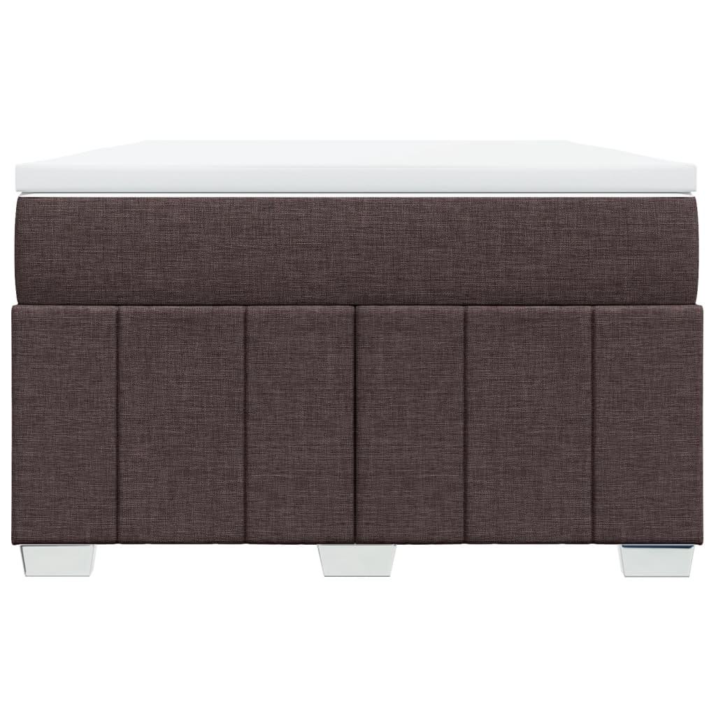 Box Spring Postel S Matrací Tmavě Hnědá 120X190 Cm Textil