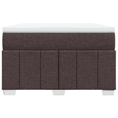 Box Spring Postel S Matrací Tmavě Hnědá 120X190 Cm Textil