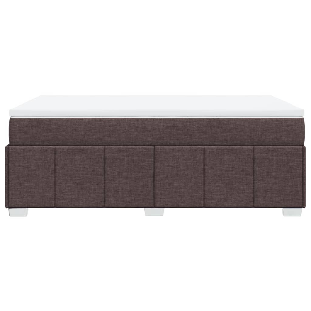 Box Spring Postel S Matrací Tmavě Hnědá 120X190 Cm Textil