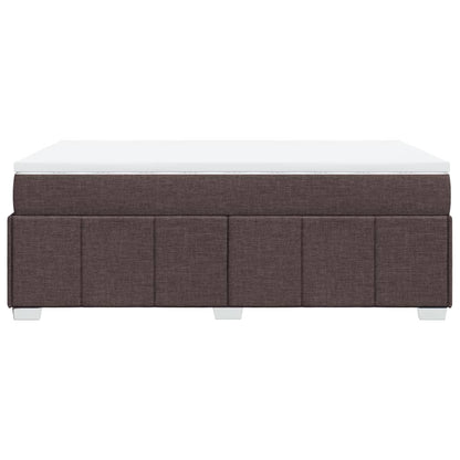 Box Spring Postel S Matrací Tmavě Hnědá 120X190 Cm Textil