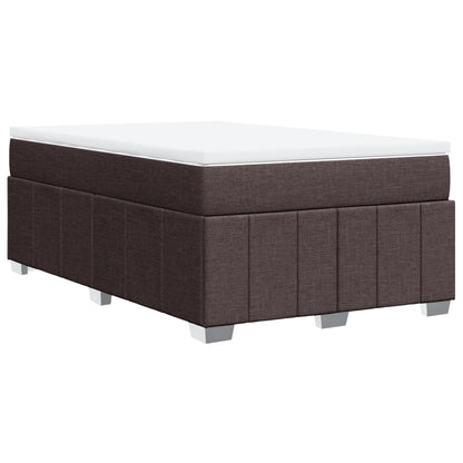 Box Spring Postel S Matrací Tmavě Hnědá 120X190 Cm Textil