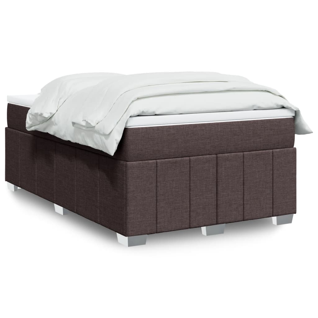 Box Spring Postel S Matrací Tmavě Hnědá 120X190 Cm Textil