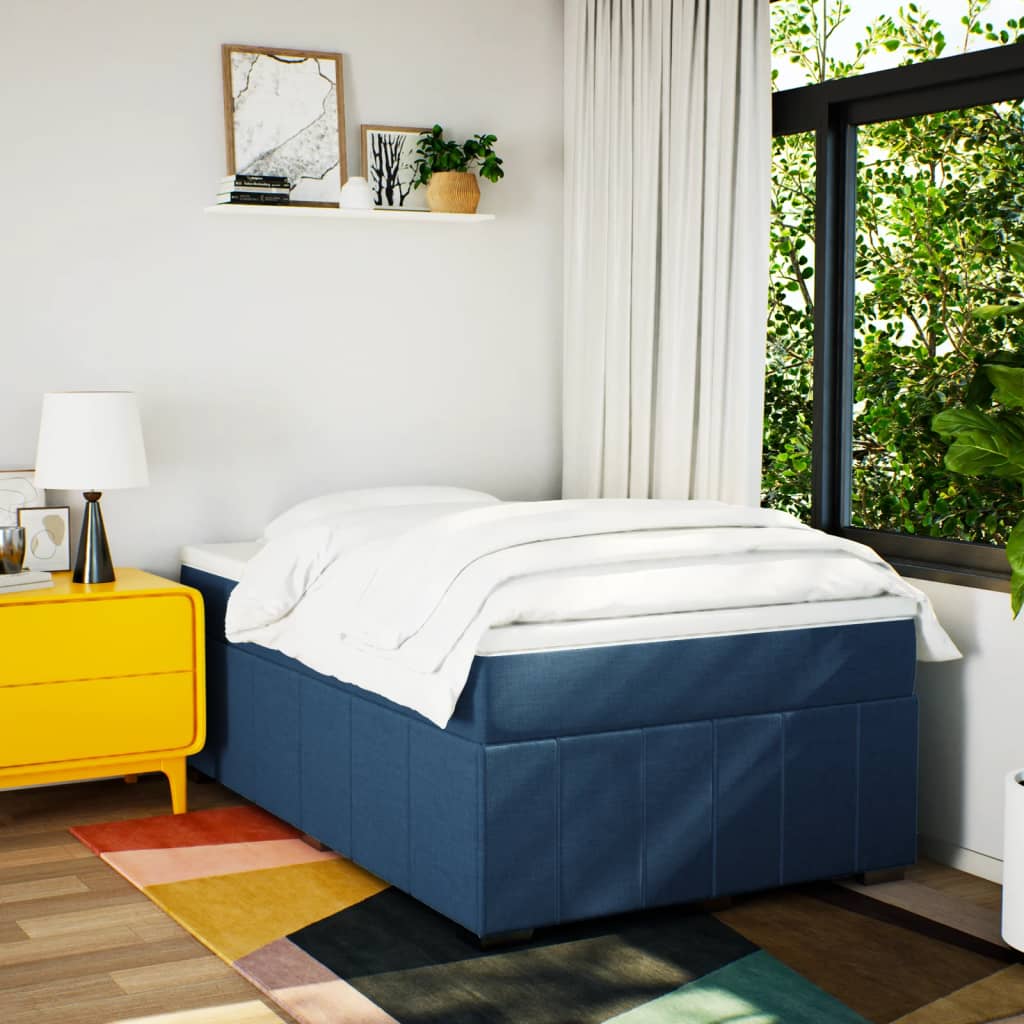 Box Spring Postel S Matrací Černá Textil