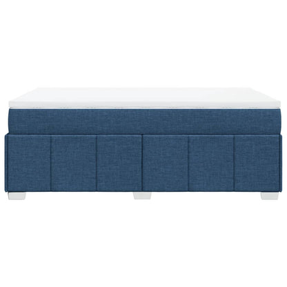 Box Spring Postel S Matrací Černá Textil