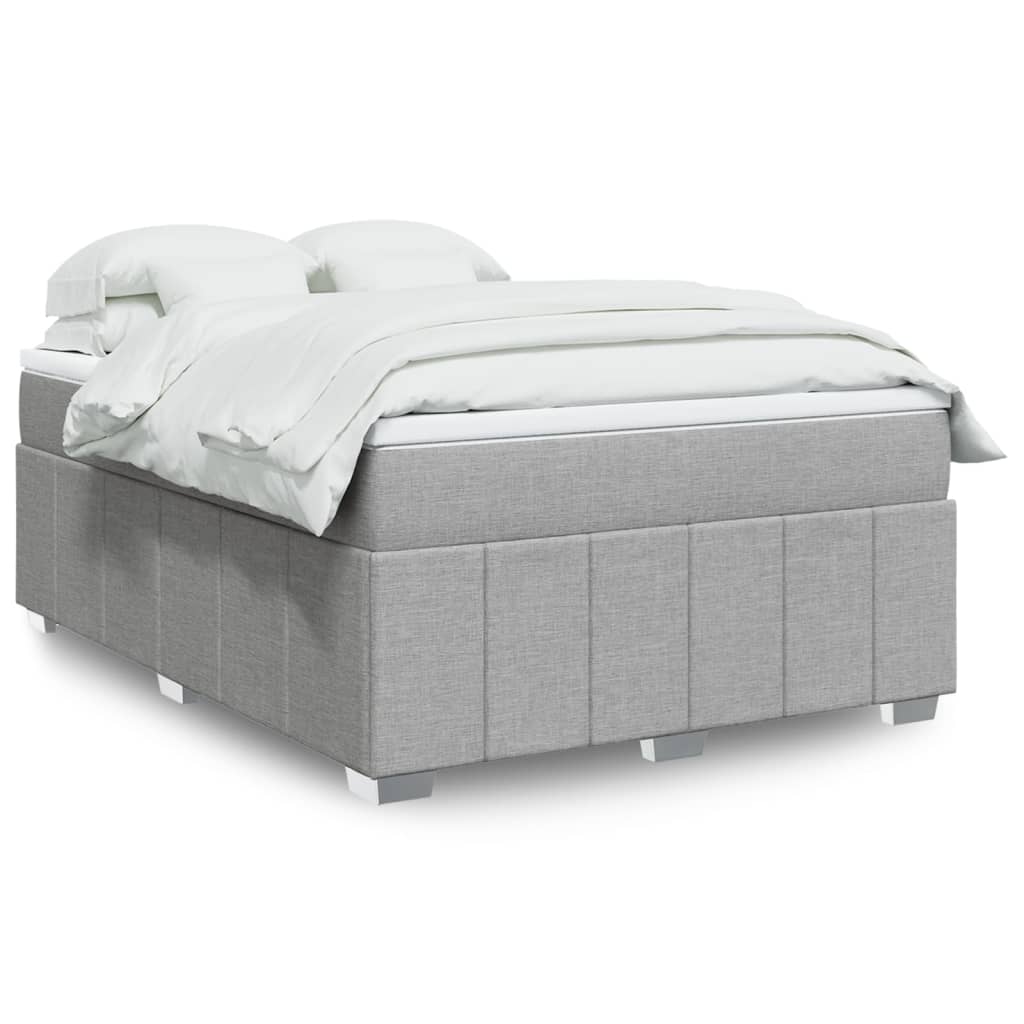 Box Spring Postel S Matrací Černá Textil