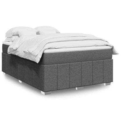 Box Spring Postel S Matrací Černá Textil