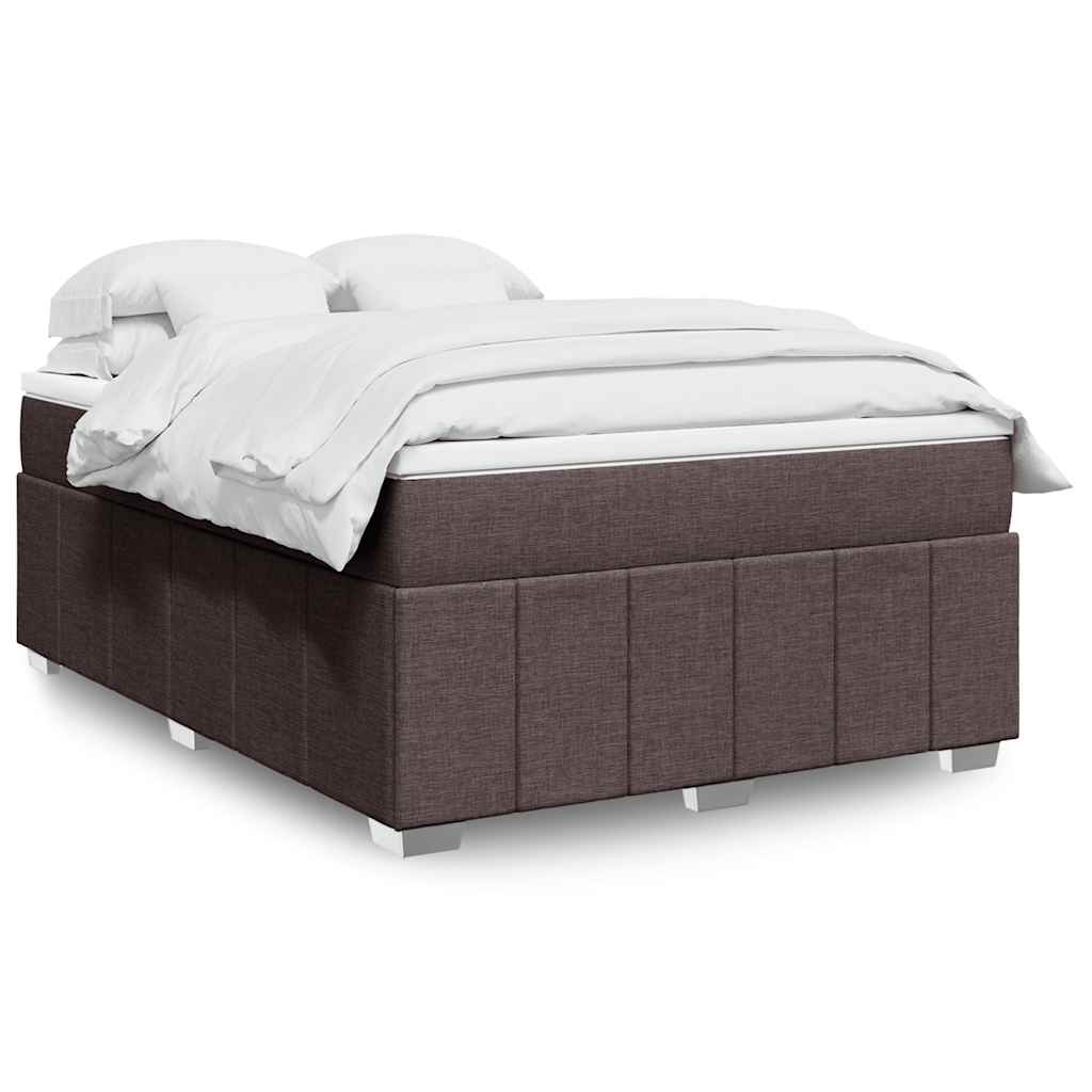 Box Spring Postel S Matrací Černá Textil