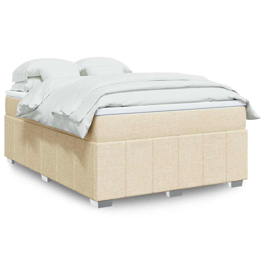 Box Spring Postel S Matrací Černá Textil