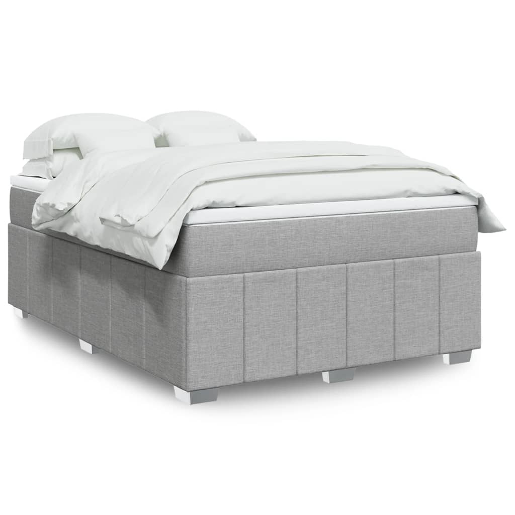 Box Spring Postel S Matrací Černá Textil
