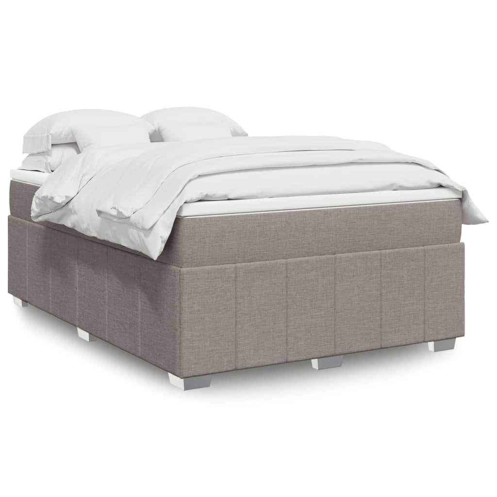 Box Spring Postel S Matrací Černá Textil