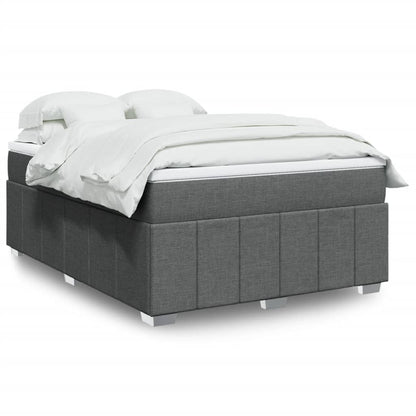 Box Spring Postel S Matrací Černá Textil