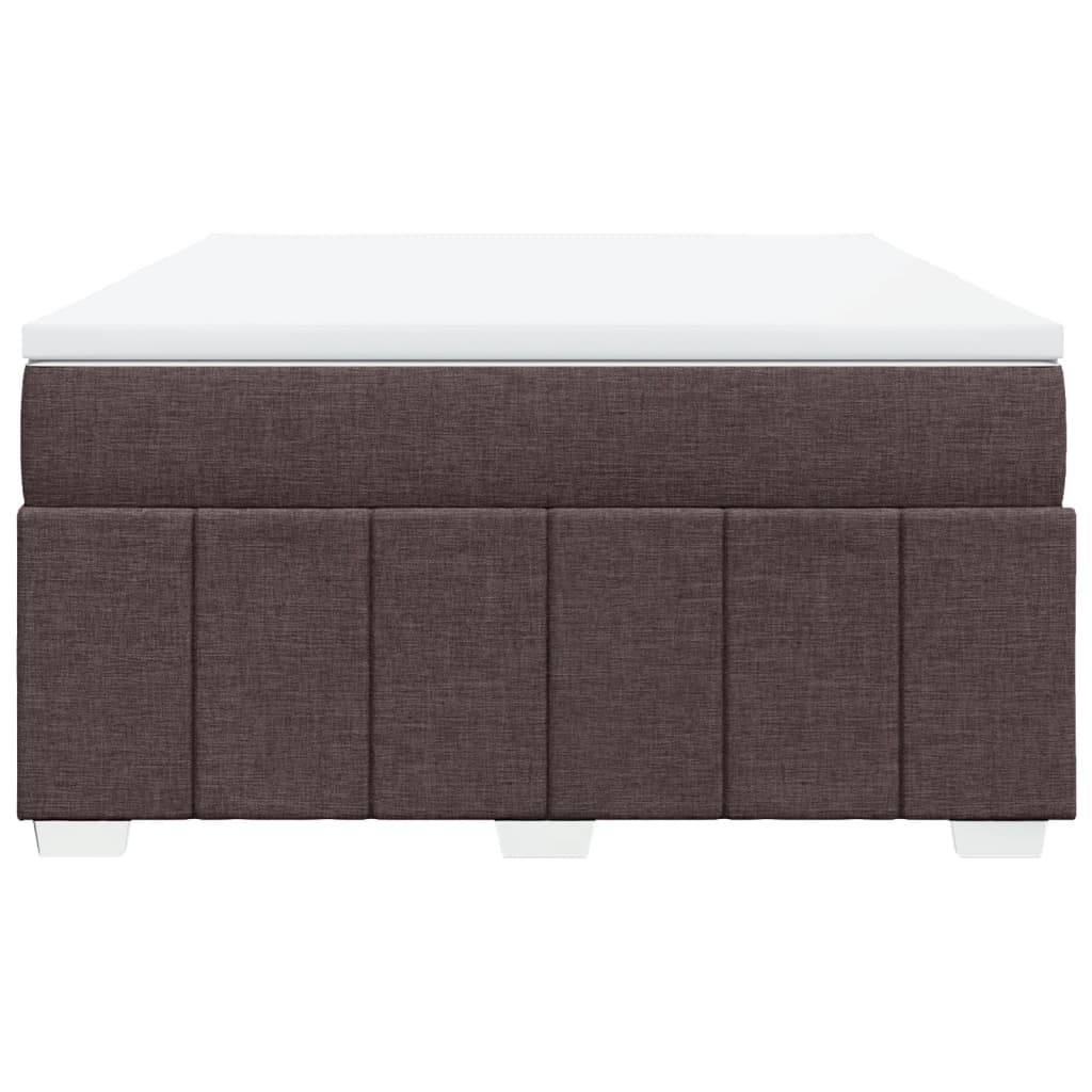 Box Spring Postel S Matrací Tmavě Hnědá 160X200 Cm Textil