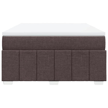 Box Spring Postel S Matrací Tmavě Hnědá 160X200 Cm Textil