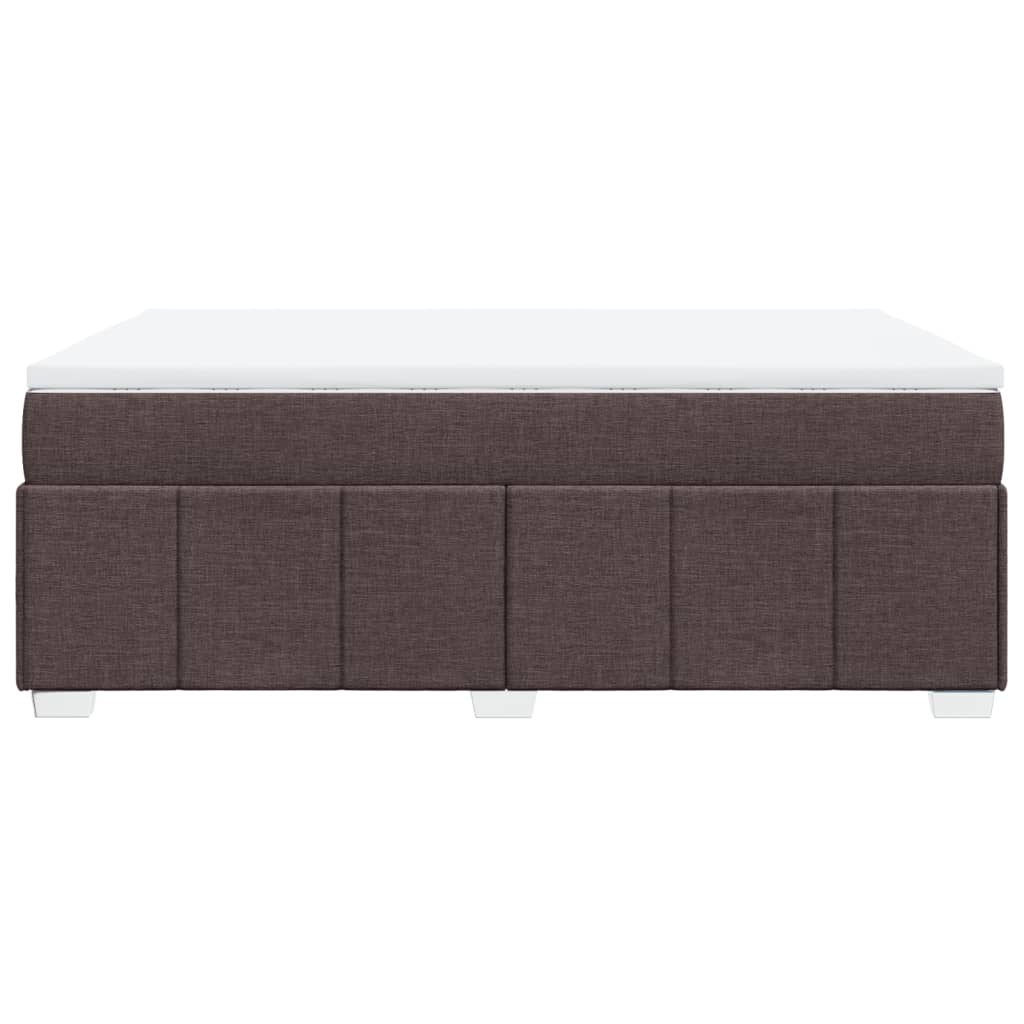 Box Spring Postel S Matrací Tmavě Hnědá 160X200 Cm Textil