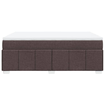 Box Spring Postel S Matrací Tmavě Hnědá 160X200 Cm Textil