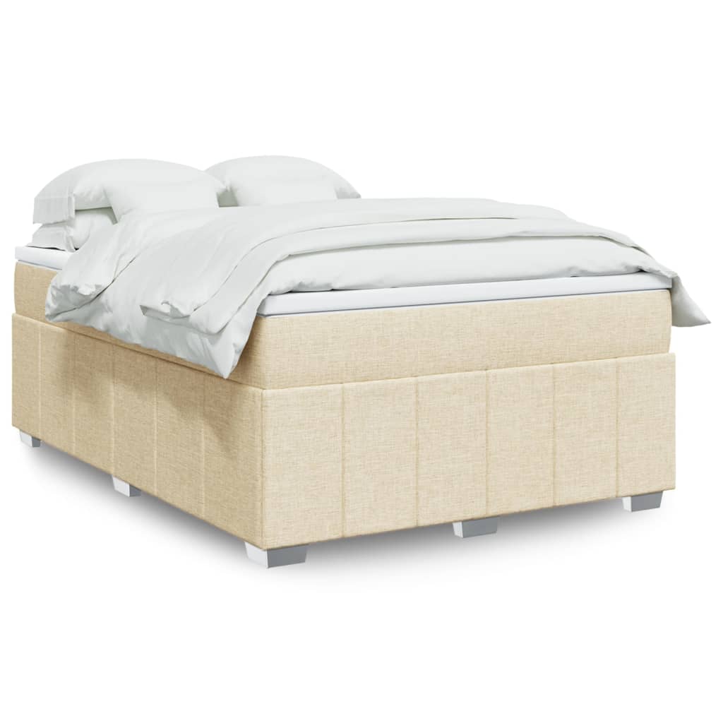 Box Spring Postel S Matrací Černá Textil