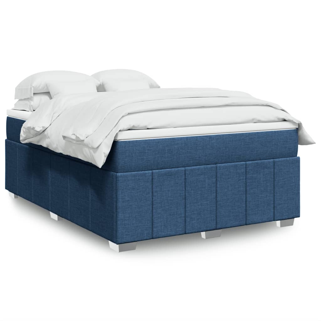 Box Spring Postel S Matrací Černá Textil