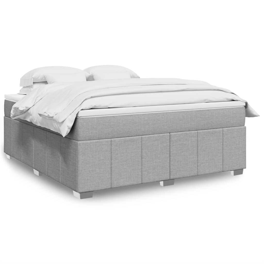 Box Spring Postel S Matrací Černá Textil