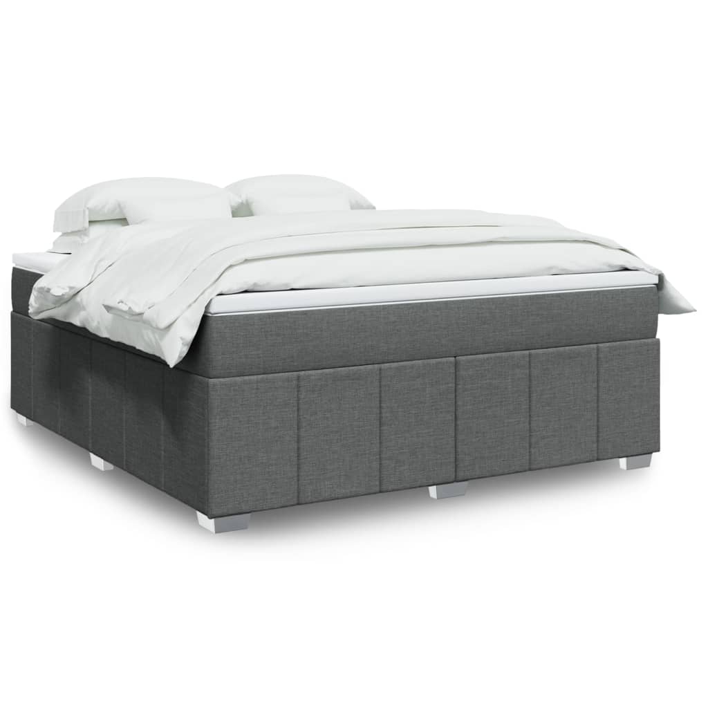 Box Spring Postel S Matrací Černá Textil