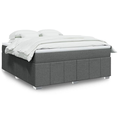 Box Spring Postel S Matrací Černá Textil
