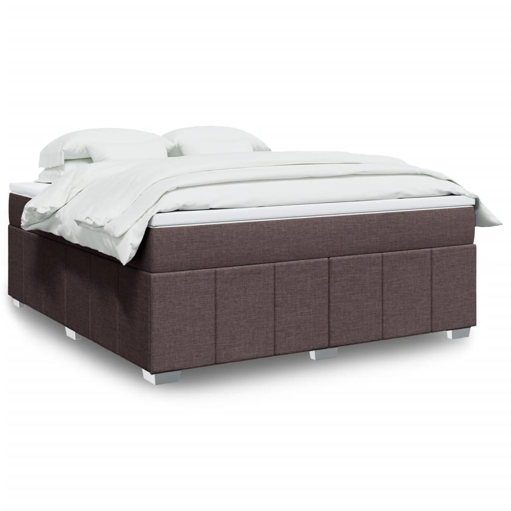 Box Spring Postel S Matrací Černá Textil