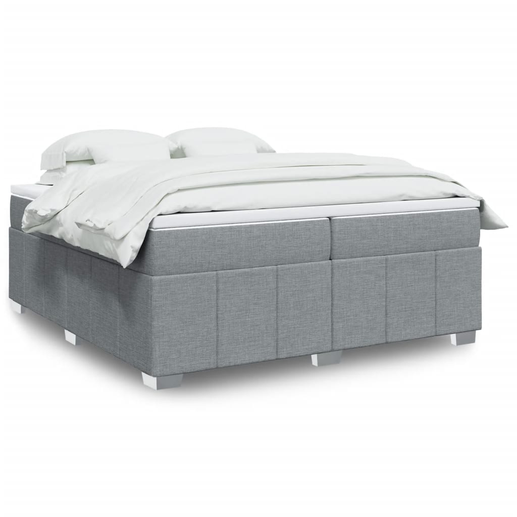 Box Spring Postel S Matrací Černá Textil