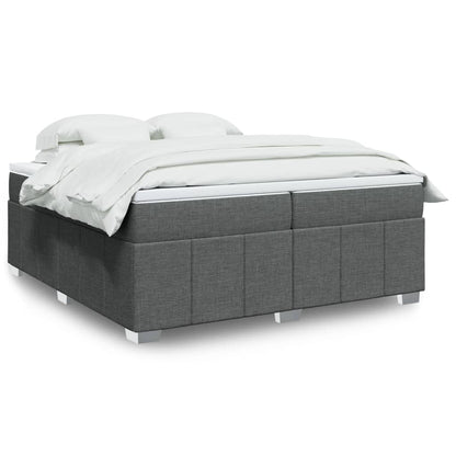 Box Spring Postel S Matrací Černá Textil