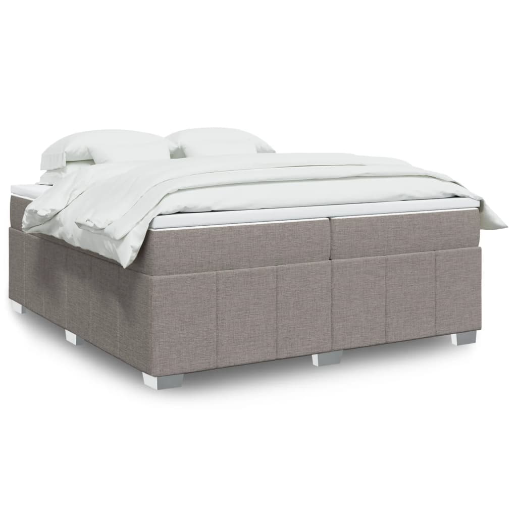 Box Spring Postel S Matrací Černá Textil