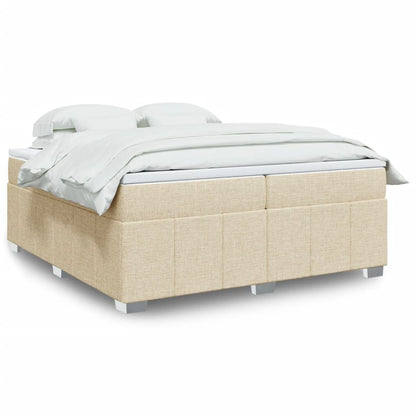 Box Spring Postel S Matrací Černá Textil