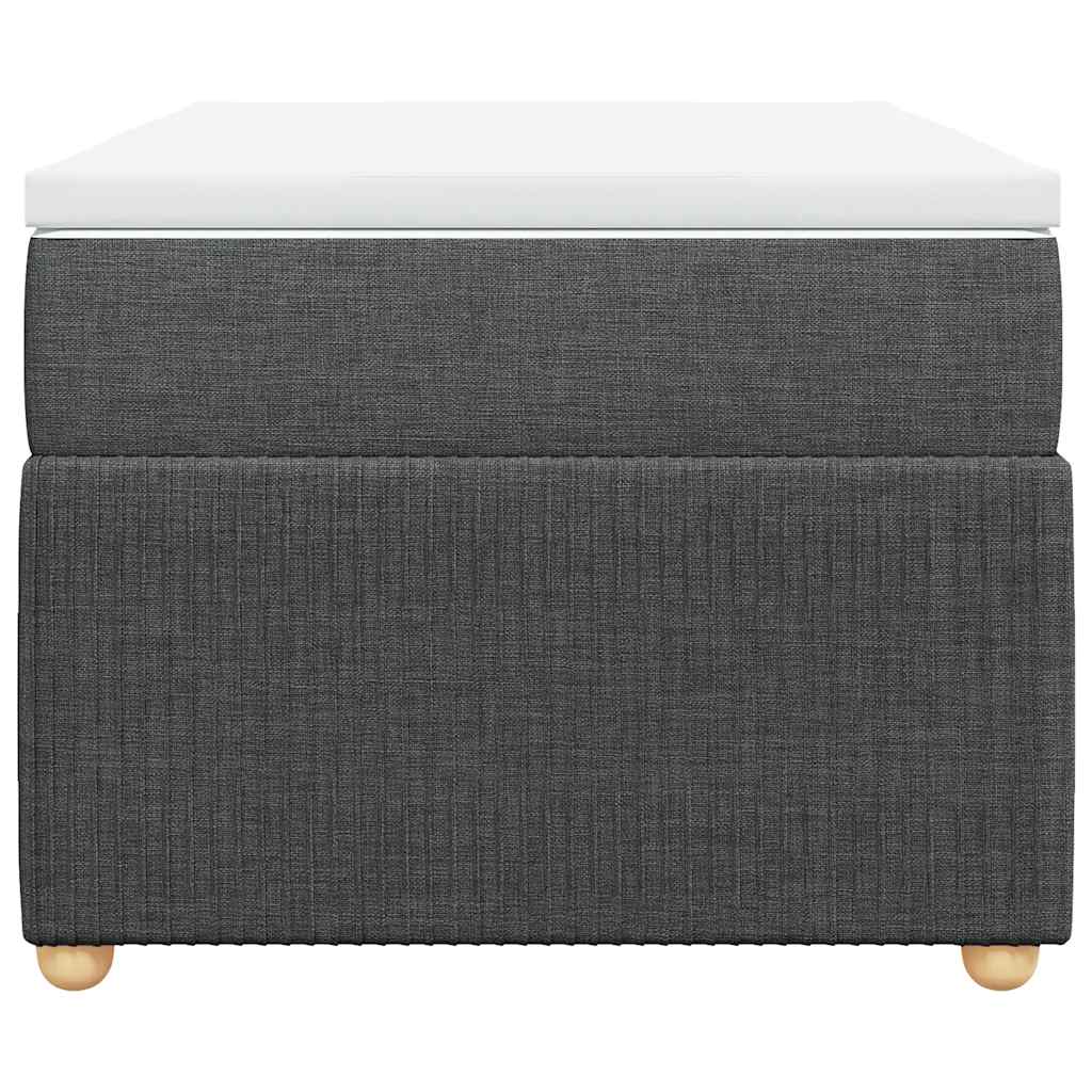 Box Spring Postel S Matrací Tmavě Šedá 90X200 Cm Textil