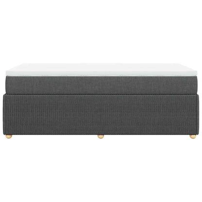 Box Spring Postel S Matrací Tmavě Šedá 90X200 Cm Textil
