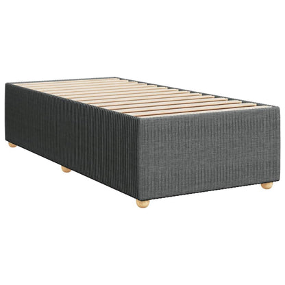 Box Spring Postel S Matrací Tmavě Šedá 90X200 Cm Textil