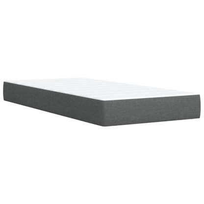 Box Spring Postel S Matrací Tmavě Šedá 90X200 Cm Textil