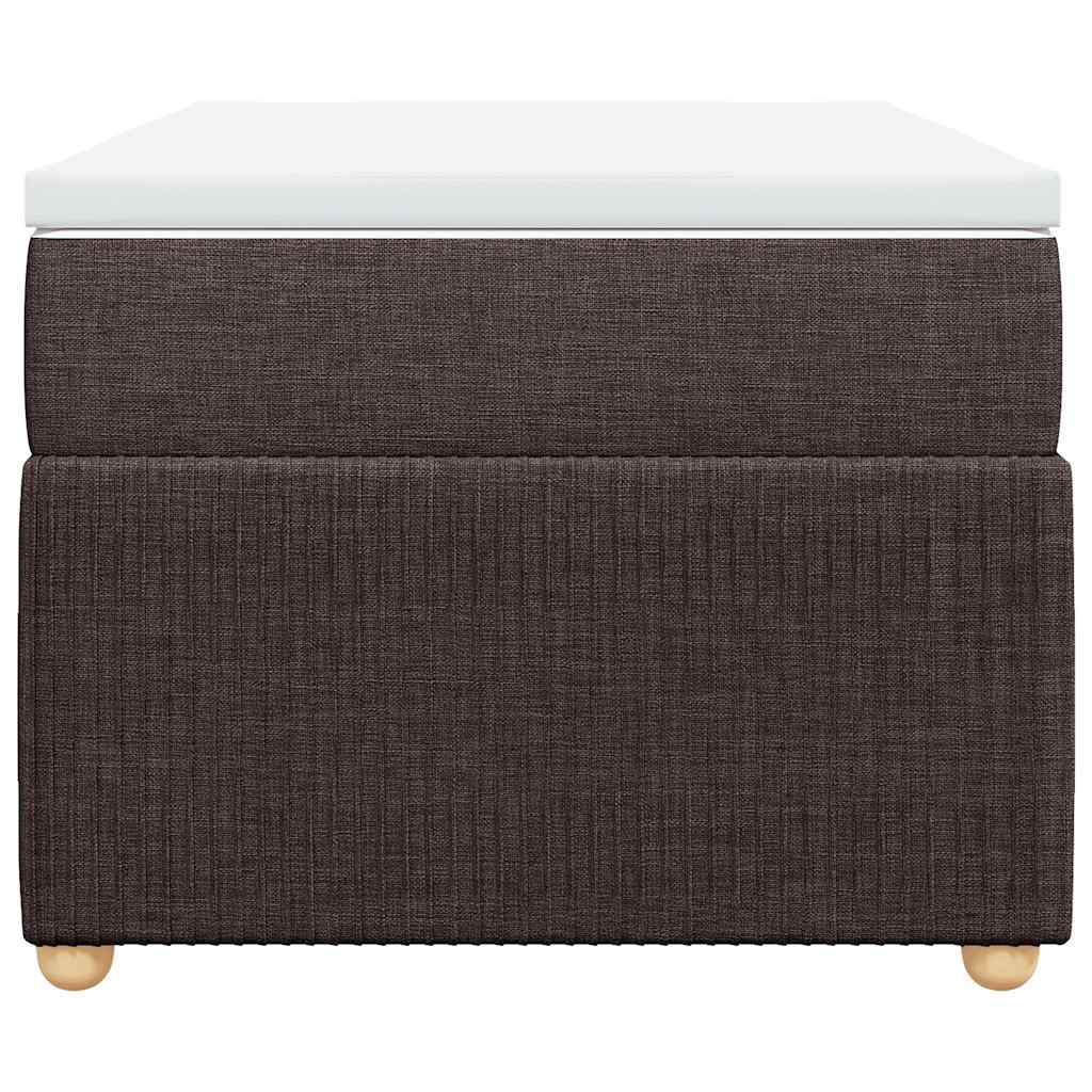 Box Spring Postel S Matrací Tmavě Hnědá 100 X 200 Cm Textil
