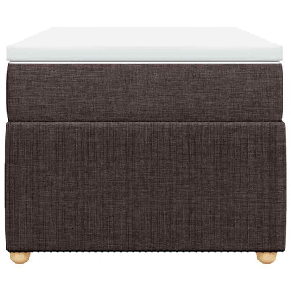 Box Spring Postel S Matrací Tmavě Hnědá 100 X 200 Cm Textil