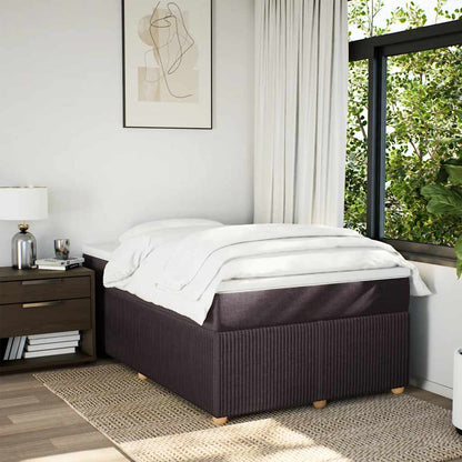 Box Spring Postel S Matrací Tmavě Hnědá 120X200 Cm Textil