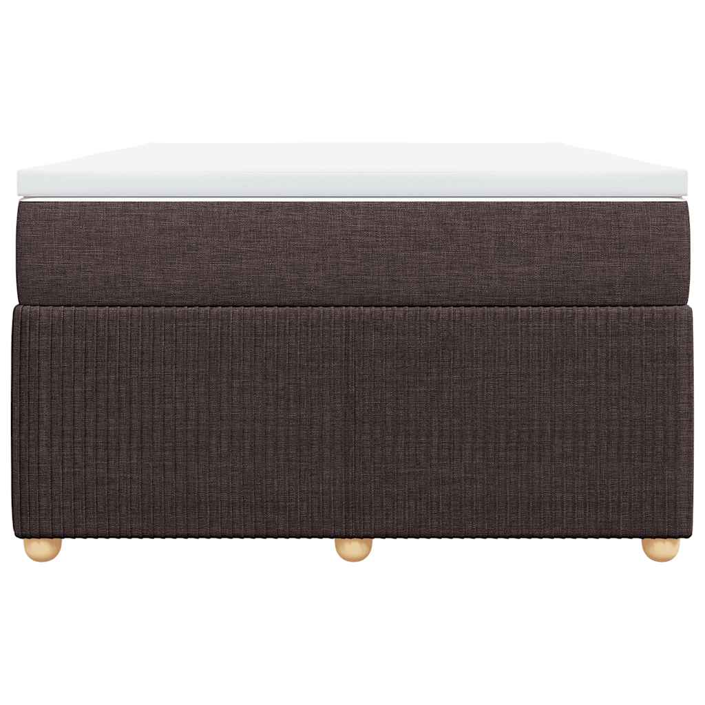 Box Spring Postel S Matrací Tmavě Hnědá 120X200 Cm Textil