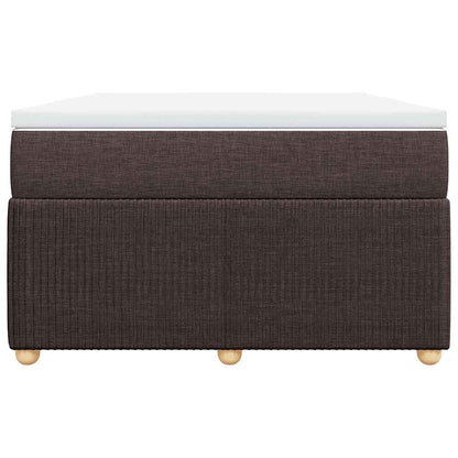 Box Spring Postel S Matrací Tmavě Hnědá 120X200 Cm Textil