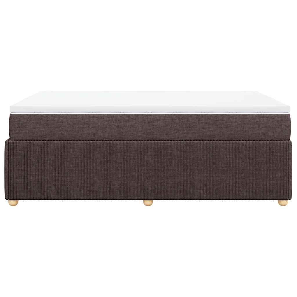 Box Spring Postel S Matrací Tmavě Hnědá 120X200 Cm Textil